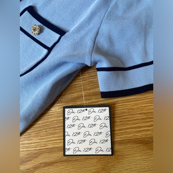 Preppy ⛵️ Viscose. NWT. Nautical button down top size M - Picture 10 of 14